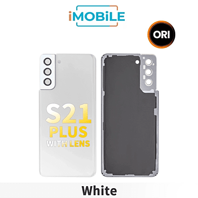 Samsung Galaxy S21 Plus (G996) Back Cover Glass With Lens [Secondhand] [White]
