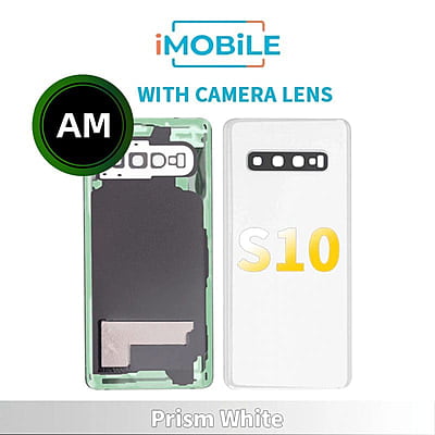 Samsung Galaxy S10 (G973) Back Cover With Camera Lens [Aftermarket] [Prism White]