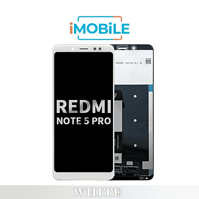 Xiaomi Redmi Note 5 Pro Compatible LCD Touch Digitizer Screen with Frame [White]