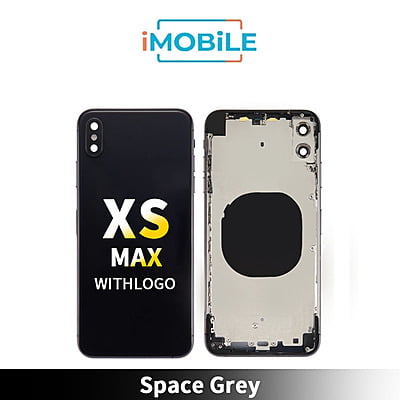 iPhone XS Max Compatible Back Housing [No Small Parts] [Space Grey]