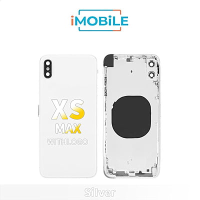 iPhone XS Max Compatible Back Housing [No Small Parts] [Silver]