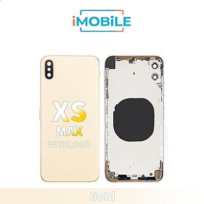 iPhone XS Max Compatible Back Housing [No Small Parts] [Gold]