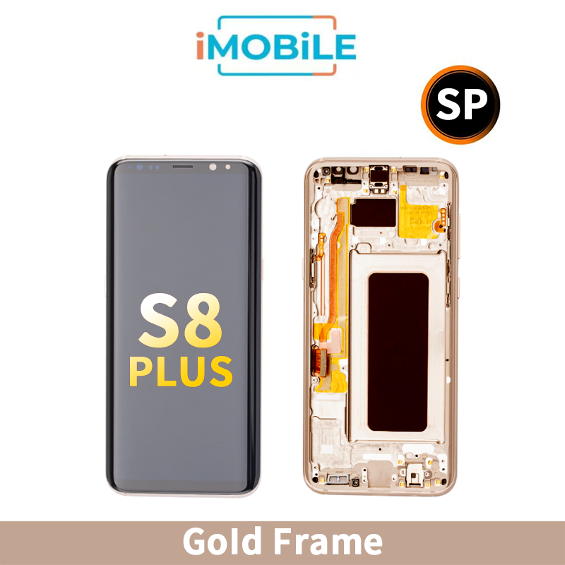 Samsung Galaxy S8 Plus G955 LCD Touch Digitizer Screen with [Gold Frame] Service Pack