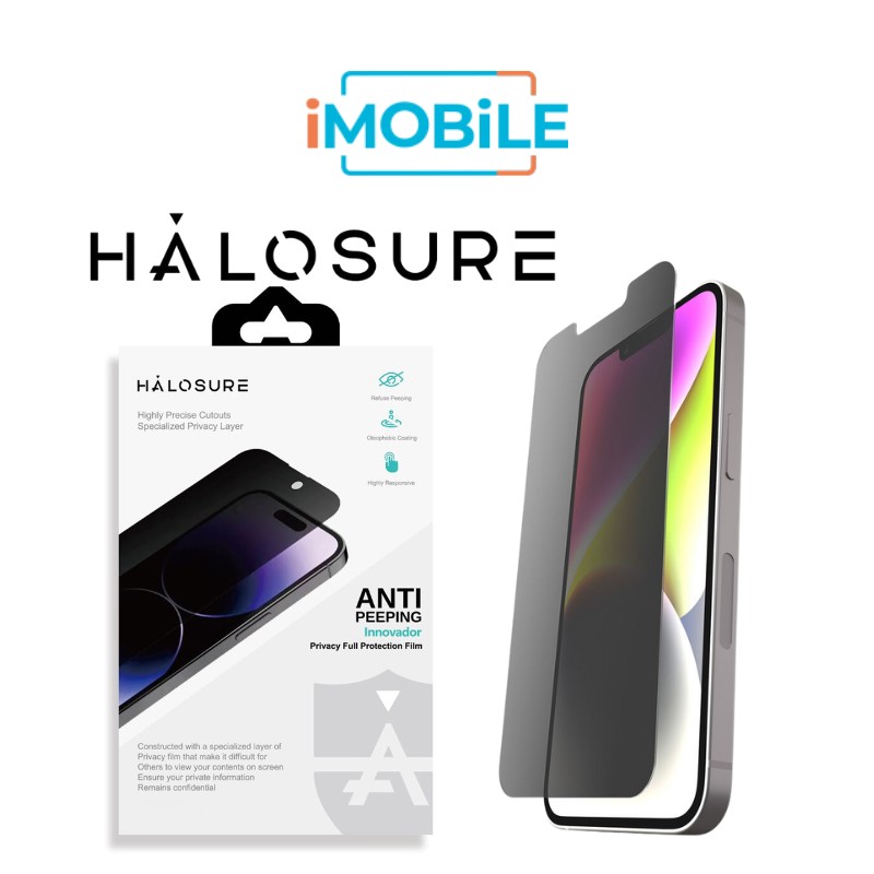 Halosure 2.5D Innovador Shield [Privacy] Tempered Glass, iPhone 16e