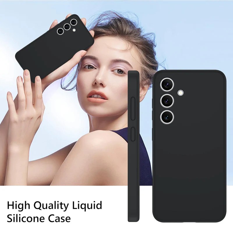 iShield [MagSafe] Liquid Silicon Snap Case, Samsung s25 [Black]