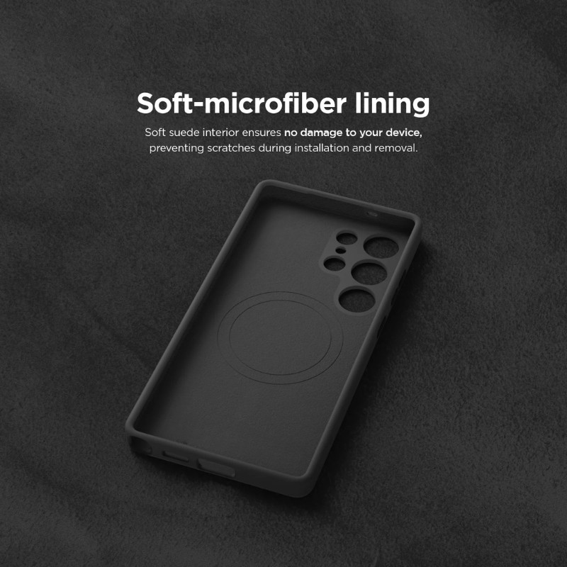 iShield [MagSafe] Liquid Silicon Snap Case, Samsung s25 Ultra [Black]