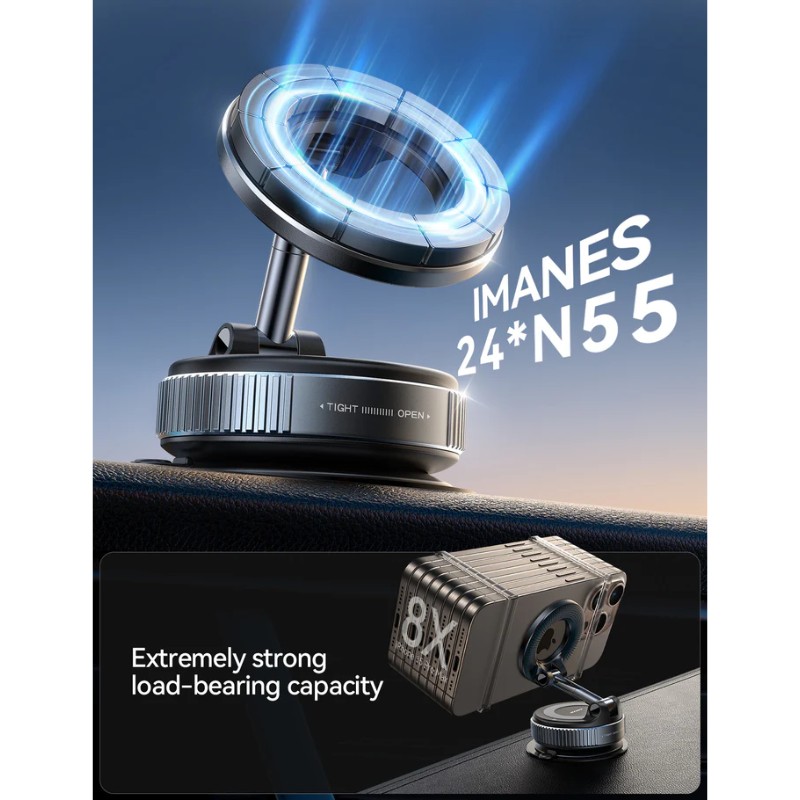 JoyRoom JR-ZS501 MagSafe Suction Cup Phone Car Mount JoyRoom JR-ZS501 MagSafe Suction Cup Phone Car Mount