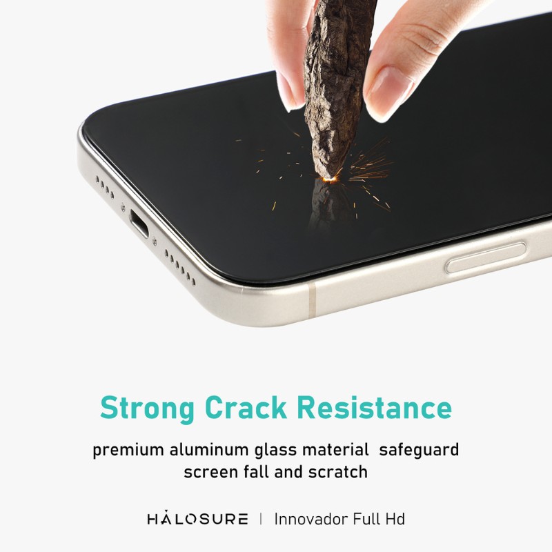 Halosure 2.5D Innovador Shield HD [High-Clear] Tempered Glass, iPhone 16 Pro Max