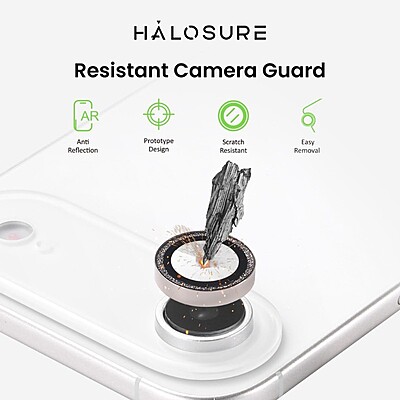 Halosure Geordi Rear Camera Lens [Glitter] Armour Protector (Anti-Reflect), iPh 17 Pro / 17 Pro Max