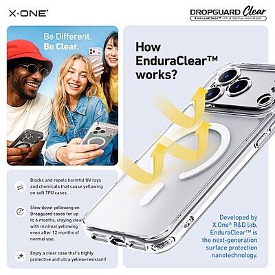 X.One [MagSafe] Dropguard Clear Impact Protection Case, iPhone 17 Air