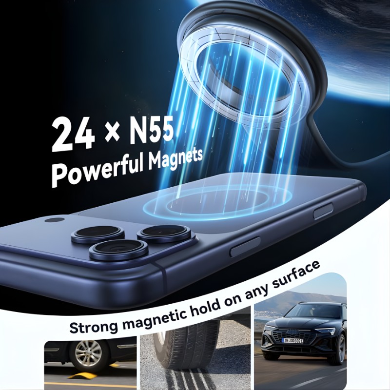 JoyRoom JR-ZS518 Car Vacuum Suction Cup Bendable Mount Phone Holder