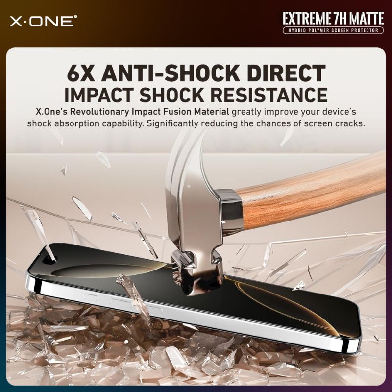 X.One [Matte] Hybrid Polymer Borderless Impact Screen Protector, iPhone 18 Pro Max