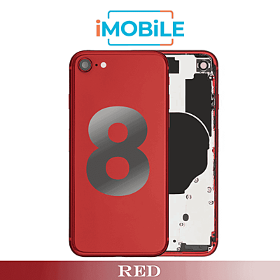 iPhone 8 Compatible Back Housing [No Small Parts] [Red]