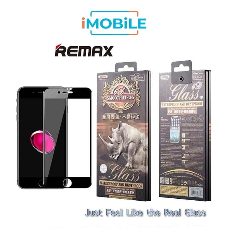 Remax RhinoShield 2.5D Tempered Glass, iPhone 7/8 Plus [Black] [Retail Pack]