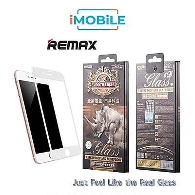 Remax RhinoShield 2.5D Tempered Glass, iPhone 7/8 Plus [White]  [Retail Pack]