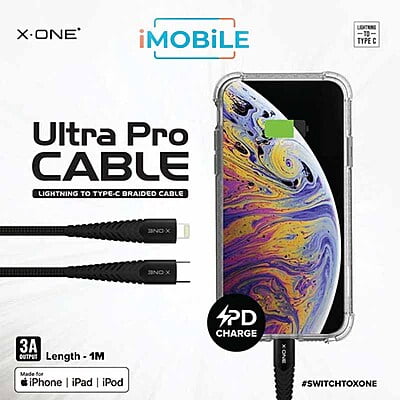 X-One [MFI] 1m Type-C to Lightning Cable, PD 20W, Sturdy and Super Durable