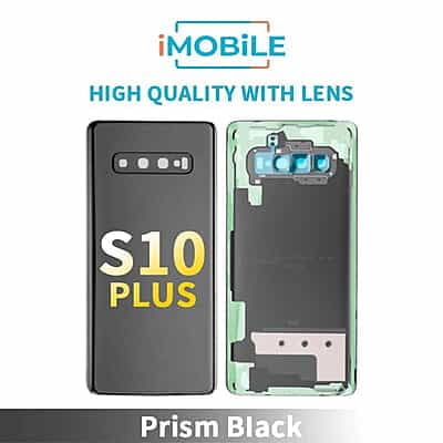 Samsung Galaxy S10 Plus (G975) Back Cover [High Quality With Lens] [Prism Black]