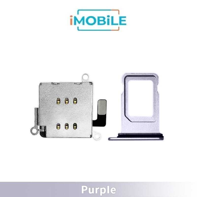 iPhone 11 Compatible Sim Tray + Sim Reader [Dual Sim] [Purple]