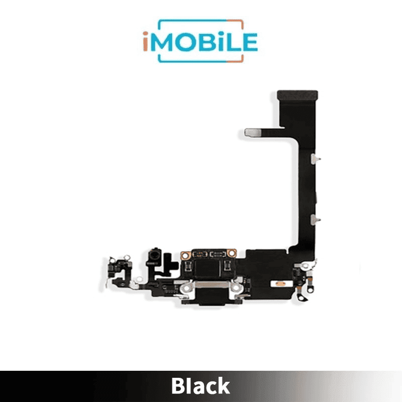 iPhone 11 Pro Compatible Charging Port Flex Cable [Original] [Black]
