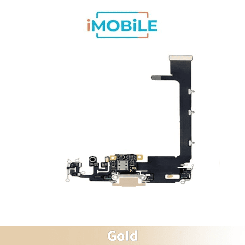 iPhone 11 Pro Compatible Charging Port Flex Cable [Original] [Gold]