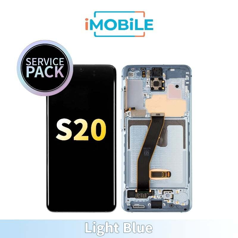 Samsung Galaxy S20 (G980) LCD Touch Digitizer Screen [Service Pack] [Light Blue] GH82-22123D GH82-31432D GH82-31443D