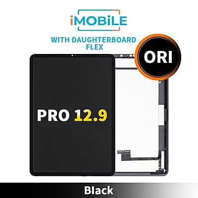 iPad Pro 12.9 (3rd / 4th Gen) (12.9 Inch) Compatible LCD Touch Digitizer Screen [Black] [with Daughterboard Flex] Original AAA