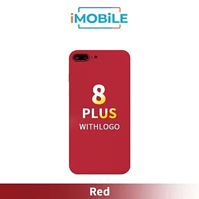 iPhone 8 Plus Compatible Back Cover Glass With Camera Lens [Red]