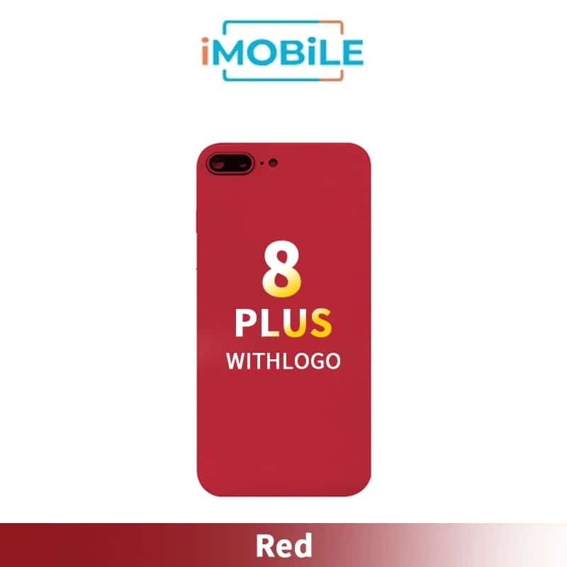 iPhone 8 Plus Compatible Back Cover Glass With Camera Lens [Red]