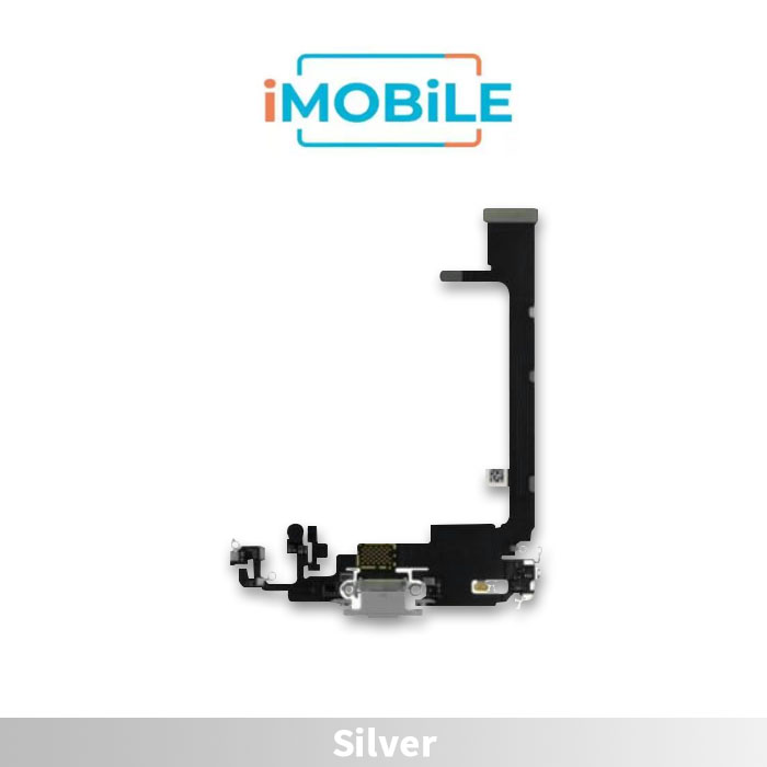 iPhone 11 Pro Max Compatible Charging Port Flex Cable [Silver] Original