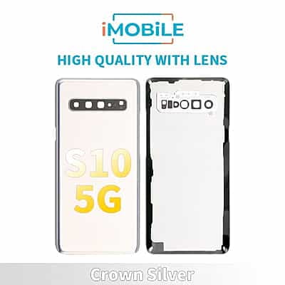 Samsung Galaxy S10 5G (G977F) Back Cover [High Quality With Lens] [Crown Silver]