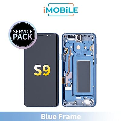Samsung Galaxy S9 G960 LCD Touch Digitizer Screen [Blue Frame] Service Pack