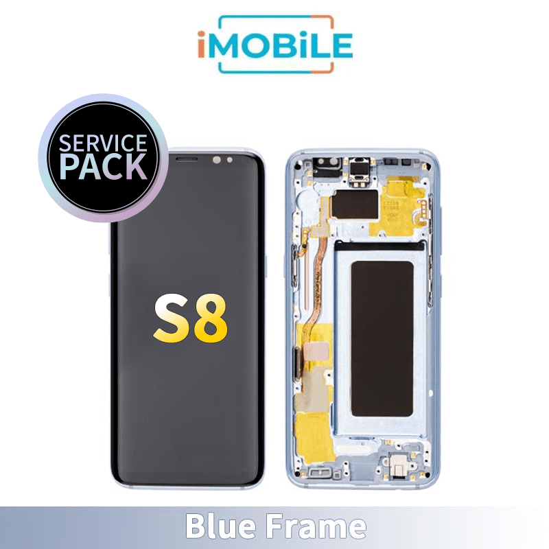 Samsung Galaxy S8 G950 LCD Touch Digitizer Screen [Blue Frame] Service Pack