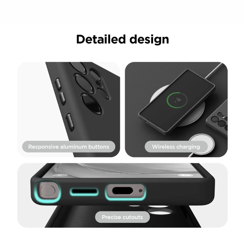 iShield [MagSafe] Liquid Silicon Snap Case, Samsung s25 Ultra [Black]