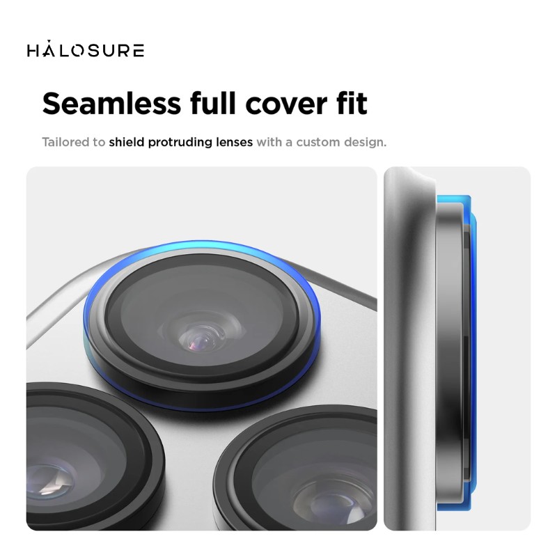 Halosure Geordi Rear Camera Lens Armour Protector (Anti-Reflection), iPhone 17 Pro / 17 Pro Max