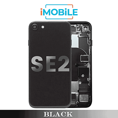 iPhone SE2 2020 Compatible Back Housing [with Small Parts] [Black]
