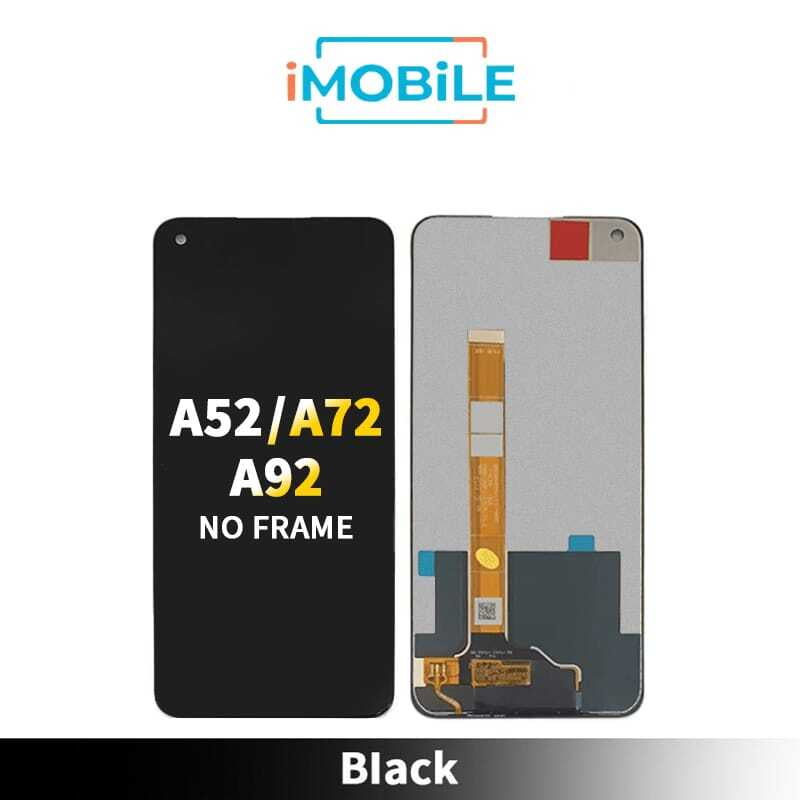 OPPO A52 A72 A92 LCD Touch Digitizer Screen No Frame [Black]