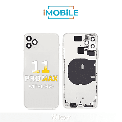 iPhone 11 Pro Max Compatible Back Housing [No Small Parts] [Silver]