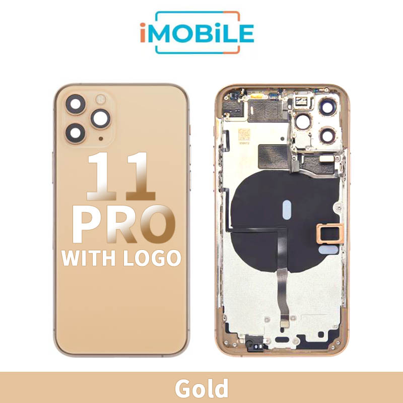 iPhone 11 Pro Compatible Back Housing [no small parts] [Gold]