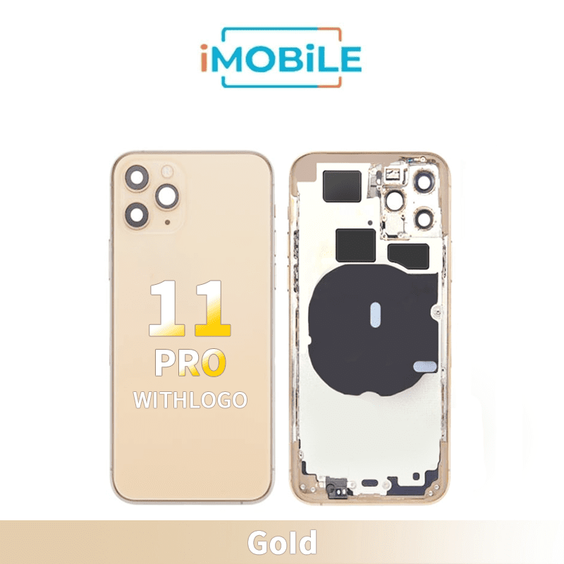 iPhone 11 Pro Compatible Back Housing [No Small Parts] [Gold]