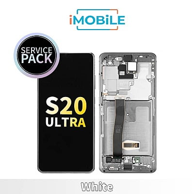 Samsung Galaxy S20 Ultra 5G G988 LCD Touch Digitizer Screen [Service Pack] [White] GH82-26032C