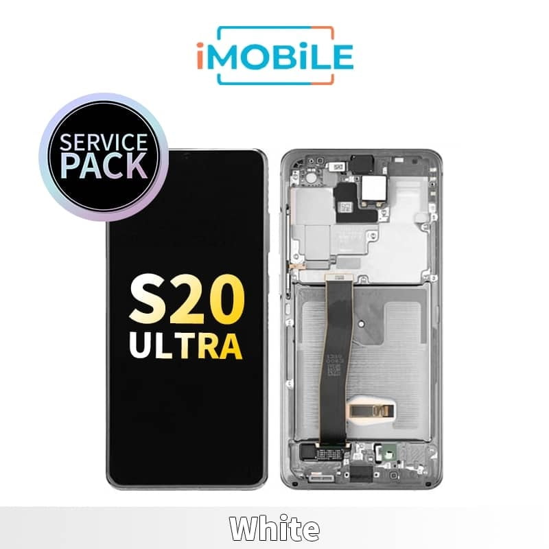 Samsung Galaxy S20 Ultra 5G G988 LCD Touch Digitizer Screen [Service Pack] [White] GH82-26032C