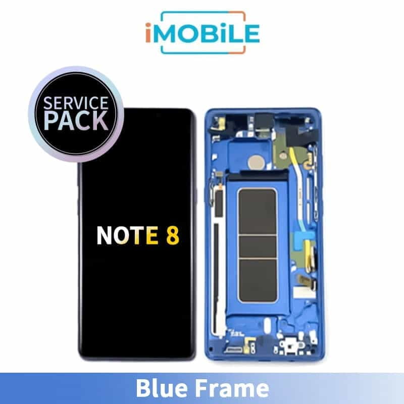 Samsung Galaxy Note 8 (N950) LCD Touch Digitizer Screen [Service Pack] [Blue Frame]
