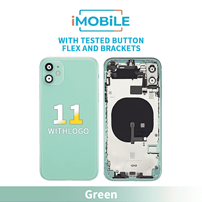 iPhone 11 Compatible Back Housing [With Tested Button Flex And Brackets] [Mint]
