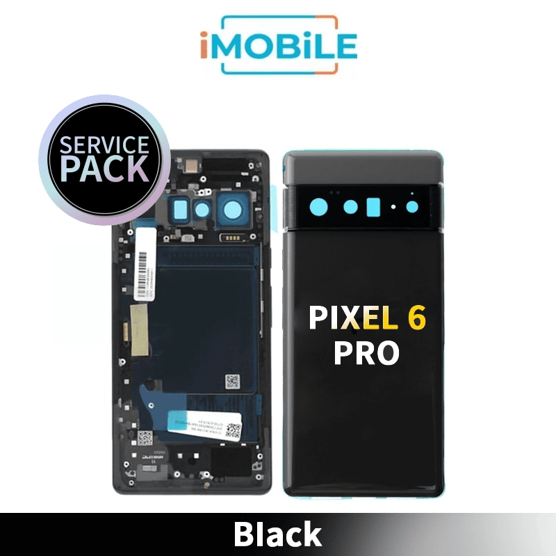 Google Pixel 6 Pro Back Housing [Black] including Wireeless charging pad Service Pack