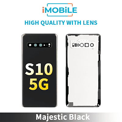 Samsung Galaxy S10 [5G] G977F Back Cover [High Quality with Lens] [Majestic Black]