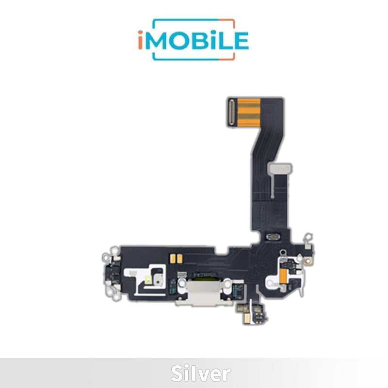iPhone 12 / 12 Pro Compatible Charging Port Flex Cable [Original] [Silver]