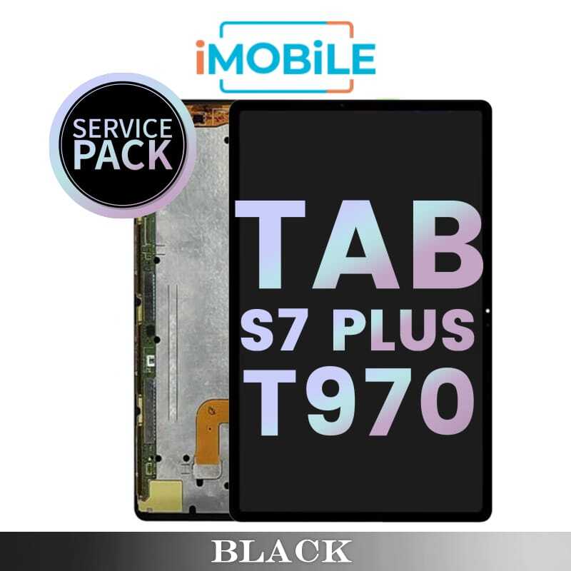 Samsung Galaxy Tab S7 Plus 12.4 T976 / T970 LCD and Touch Digitizer Screen [Black] [Service Pack] GH82-23407A