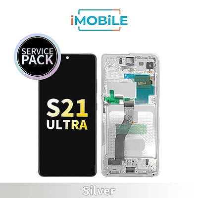 Samsung Galaxy S21 Ultra (G998) LCD Touch Digitizer Screen [Service Pack] [Silver] GH82-26035B GH82-26036B