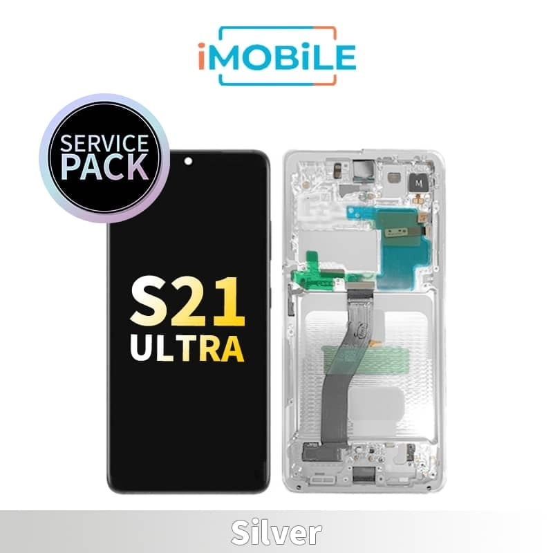 Samsung Galaxy S21 Ultra (G998) LCD Touch Digitizer Screen [Service Pack] [Silver] GH82-26035B GH82-26036B