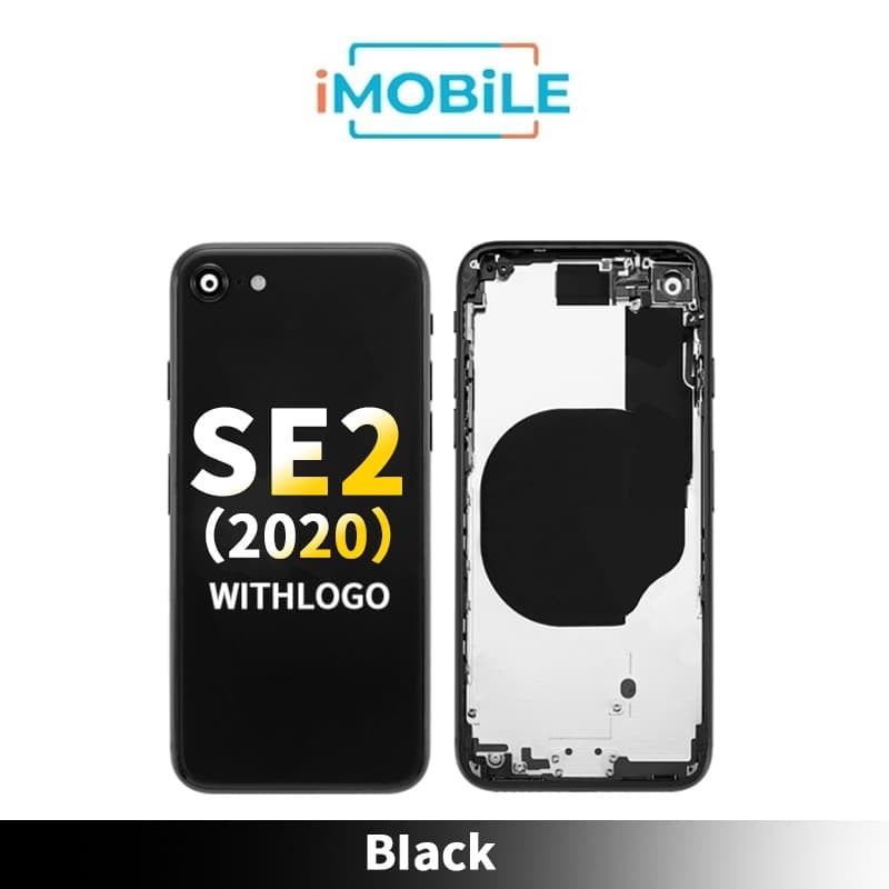 iPhone SE2 2020 Compatible Back Housing [No Small Parts] [Black]